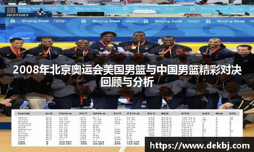 2008年北京奥运会美国男篮与中国男篮精彩对决回顾与分析